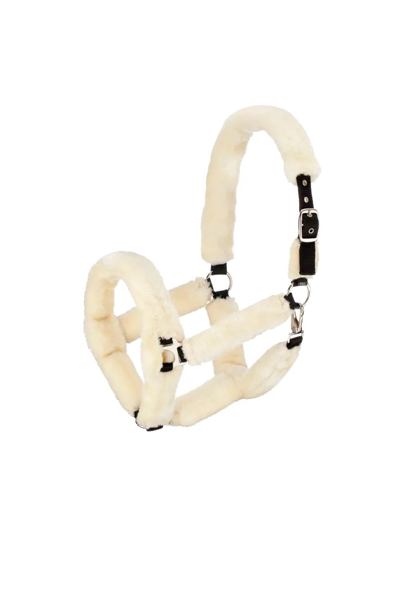 Hy Equestrian Fab Fleece Headcollar - Cream